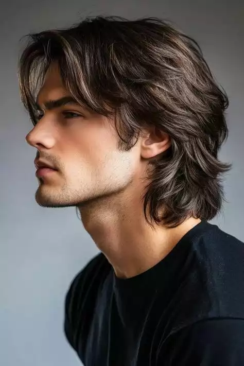 Wolf Haircut in Quiff Style