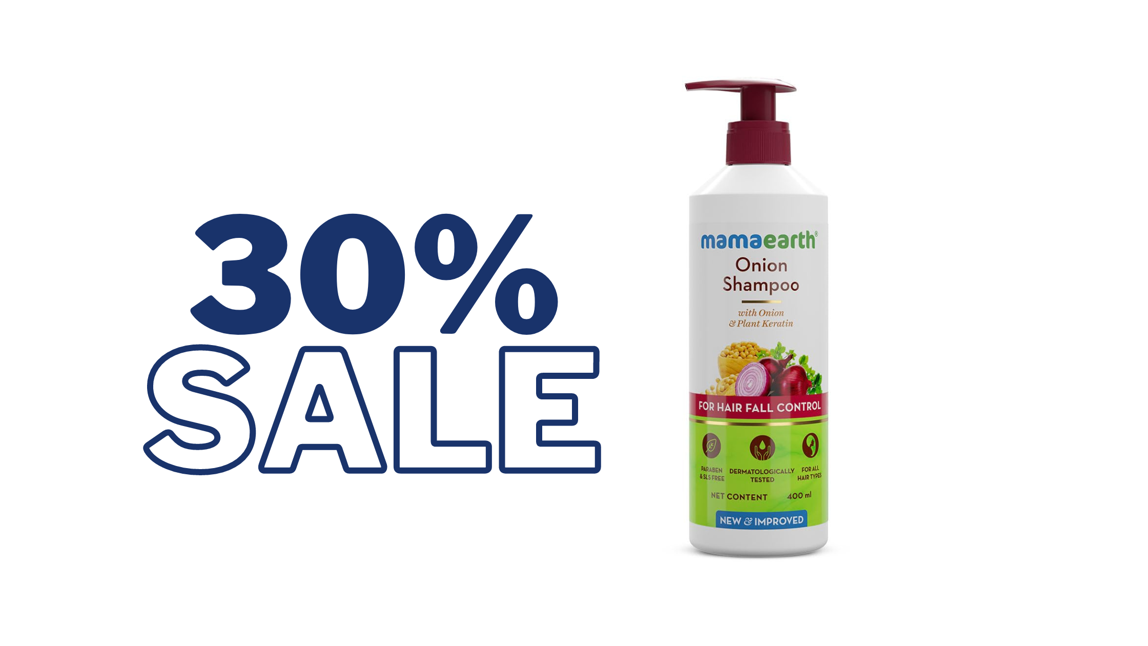 30% discount on Mama earth onion Shampoo - Product of the Day