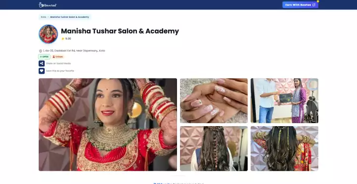 Book Manisha Tushar Salon & Academy online