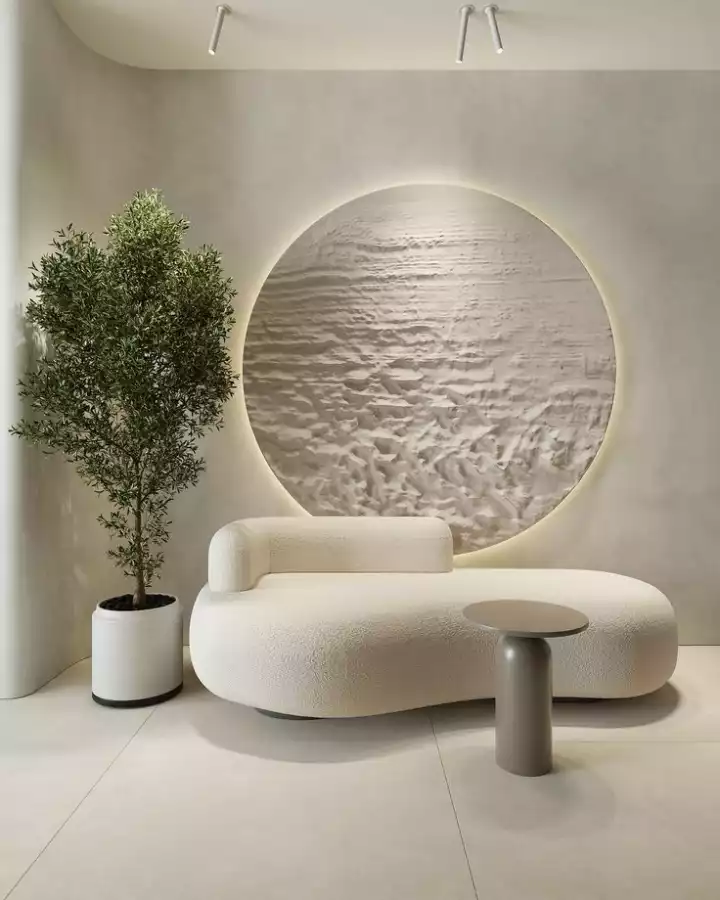 Textured Circle Wall