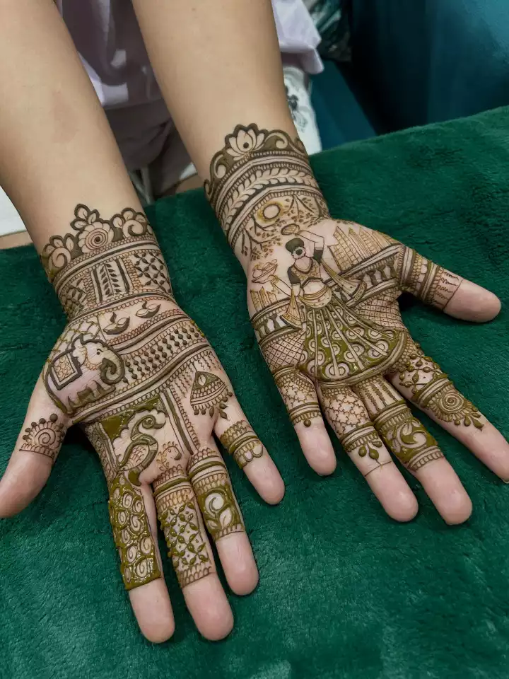 Mor, Hathi mehndi Design for Karwa chauth