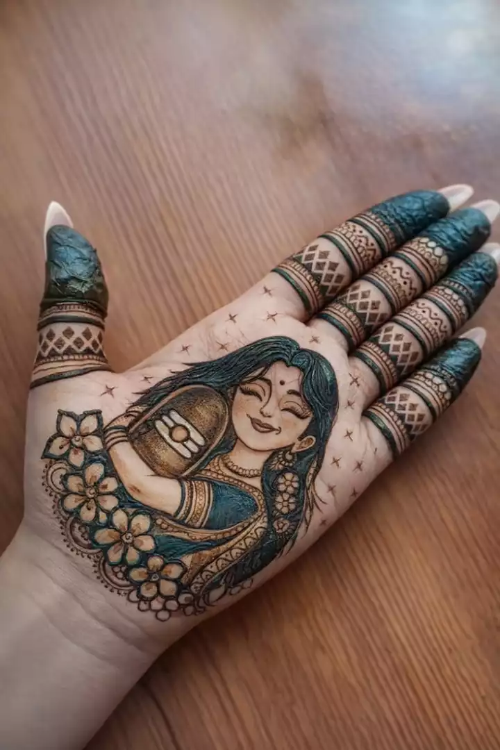Shiv ling mehndi design ideas to Try