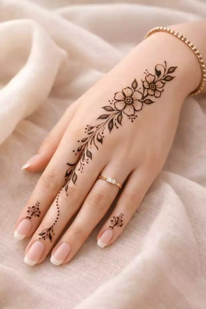 Simple mehndi for college girls
