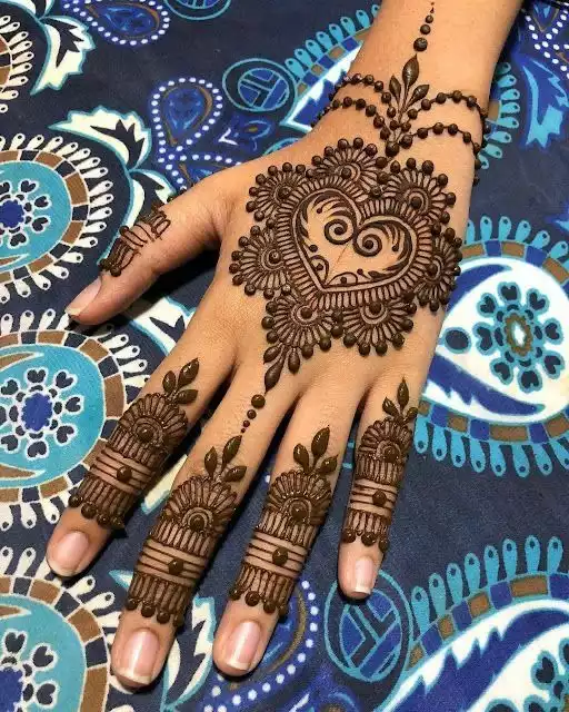 Simple heart Mehndi design to do it yourself in 2026 | Dil mehndi design Ideas