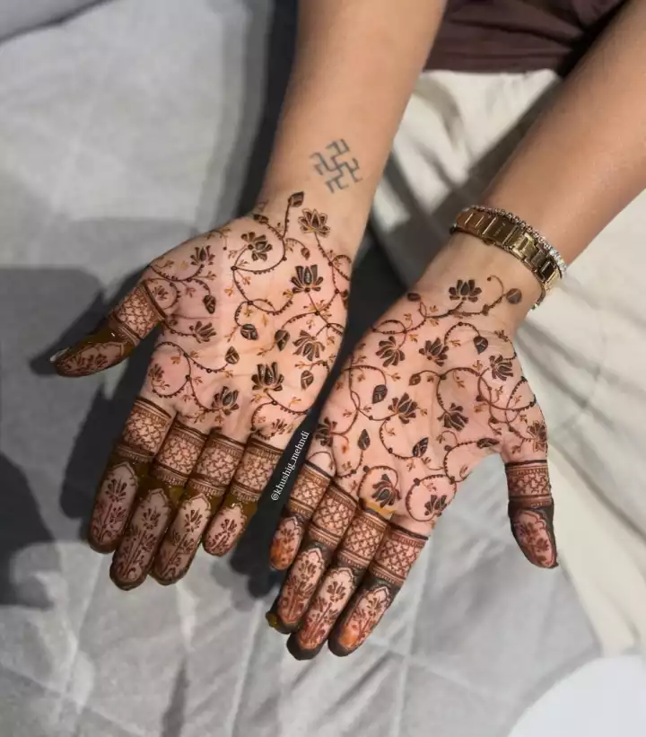 50 Easy Mehndi design that you can do at home for any festival