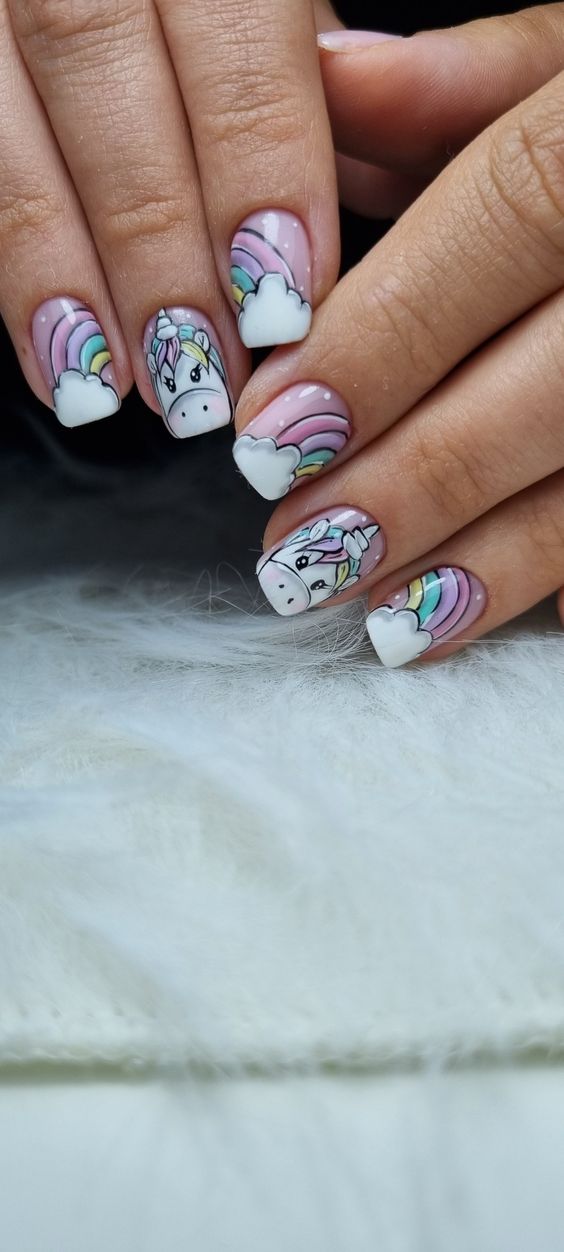 The best Nail art Unicorn Design on The year