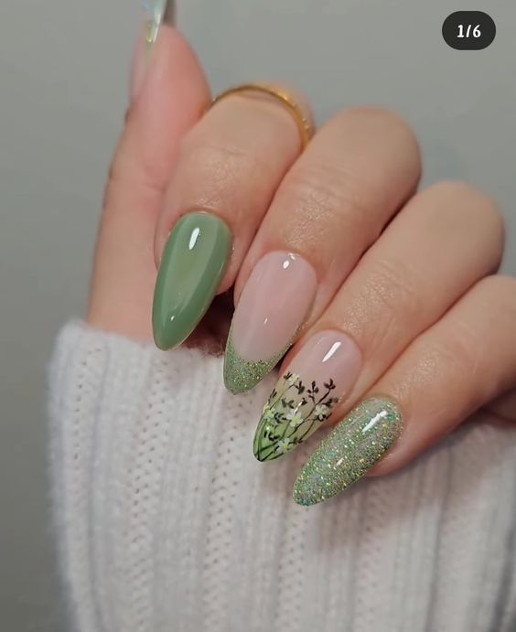 1 - This Is How you should try nail art green colour design