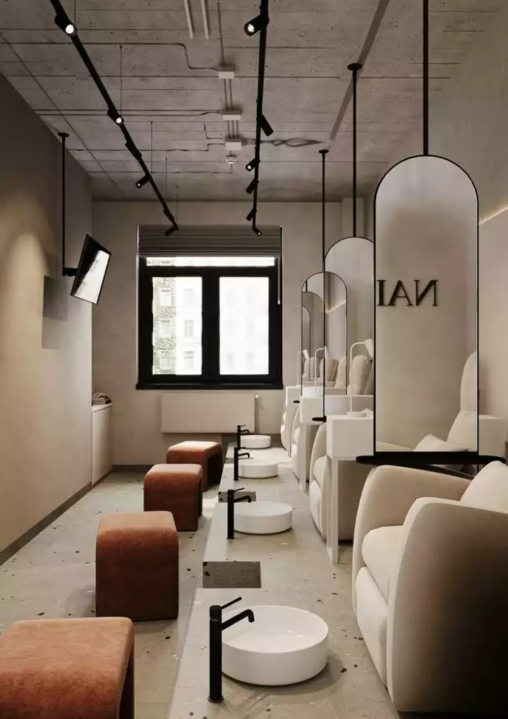Nail salon chair setup ideas
