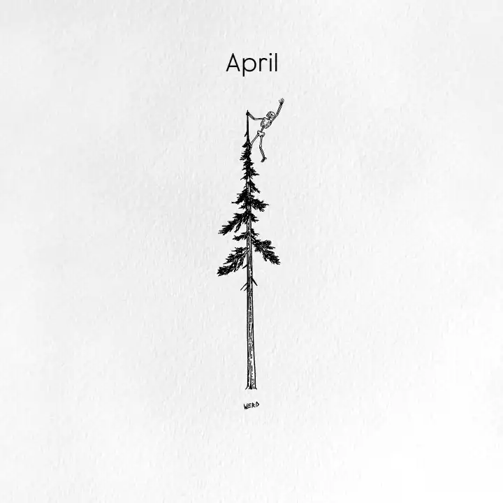 April Birthday month tattoo design