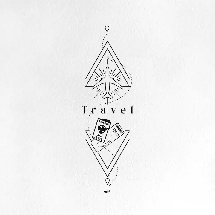 Travel Tattoo design idea for Teenage girls